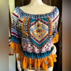 Ladies Flying Tomato Top,Size Sm,Beautiful Colors,can be worn on & off shoulder